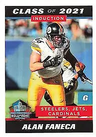 Alan Faneca Hall of Fame trading card from 2021 Panini Stickers HOF Pittsburgh Steelers