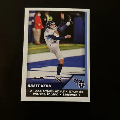 Brett Kern 2021 Panini Stickers #230 Tennessee Titans NFL Football Card NM-MT