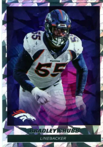 Bradley Chubb Star Foil football card from 2021 Panini Stickers Denver Broncos