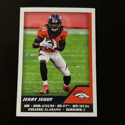 Jerry Jeudy NFL football card from 2021 Panini Stickers #238 Denver Broncos collection