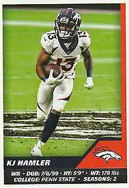 2021 Panini Stickers #240 K.J. Hamler NFL Football Card Denver Broncos NM-MT