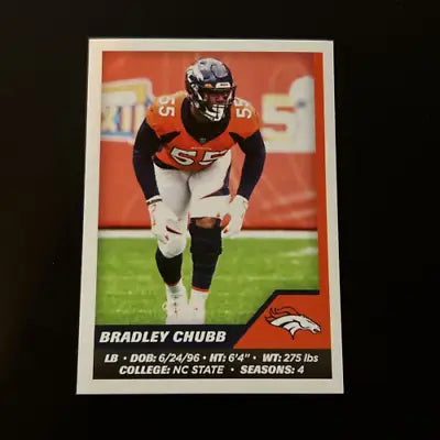 Bradley Chubb Denver Broncos 2021 Panini Stickers #242 NFL Football Card NM-MT