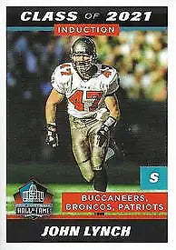 John Lynch Hall of Fame football card from 2021 Panini Stickers #25 Tampa Bay Buccaneers