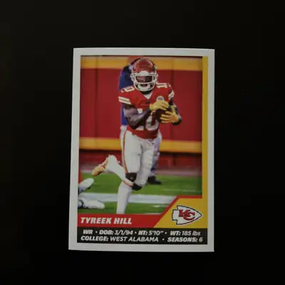 Tyreek Hill 2021 Panini Stickers #253 Kansas City Chiefs Football Card NM-MT