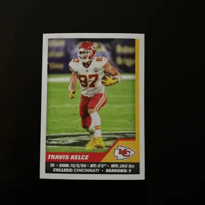 Travis Kelce 2021 Panini Stickers #255 card for Kansas City Chiefs fans