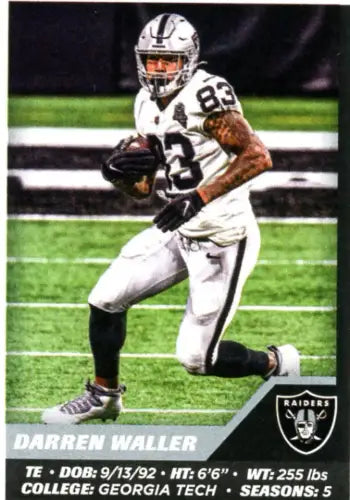 Darren Waller football card from 2021 Panini Stickers Las Vegas Raiders NFL collection