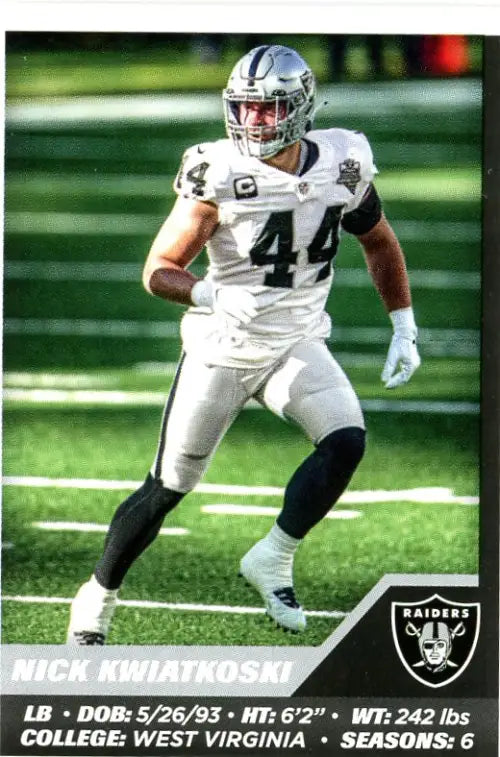 2021 Panini Stickers #274 Nick Kwiatkoski Las Vegas Raiders Football NFL NM-MT