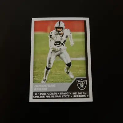 Johnathan Abram football card from 2021 Panini Stickers Las Vegas Raiders NM-MT