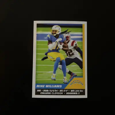 Mike Williams football card from 2021 Panini Stickers for Los Angeles Chargers fans