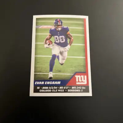 Evan Engram 2021 Panini Stickers #321 New York Giants NFL Football Card NM-MT