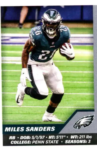 Miles Sanders 2021 Panini Stickers #332 Philadelphia Eagles Football Card NM-MT