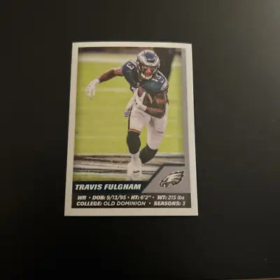 Travis Fulgham Philadelphia Eagles Panini Stickers football card NM-MT 2021