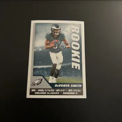 2021 Panini Stickers #337 DeVonta Smith Rookie card for Philadelphia Eagles fans