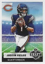 Justin Fields Draft Rookie card from 2021 Panini Stickers #36 Chicago Bears NM-MT