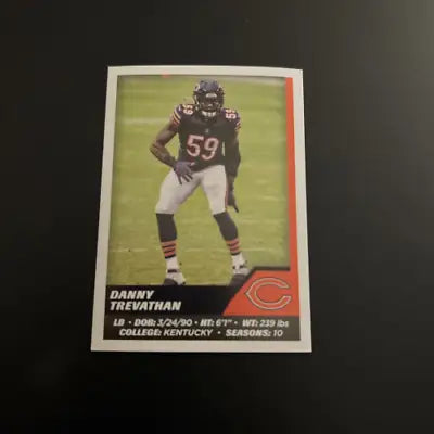 Danny Trevathan Chicago Bears Panini Stickers football card in NM-MT condition