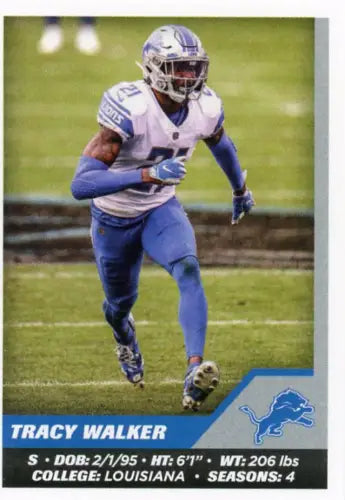 Tracy Walker Detroit Lions Football Card from 2021 Panini Stickers set NM-MT