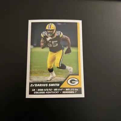 Za’Darius Smith football card from 2021 Panini Stickers Green Bay Packers collection