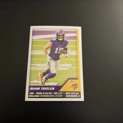 Adam Thielen 2021 Panini Stickers #415 Minnesota Vikings NFL Football Card NM-MT