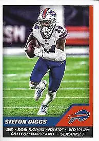 Stefon Diggs Buffalo Bills card from 2021 Panini Stickers NM-MT condition