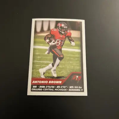 Antonio Brown Tampa Bay Buccaneers football card from 2021 Panini Stickers set