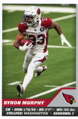 Byron Murphy Arizona Cardinals Panini Stickers football card from 2021 collection