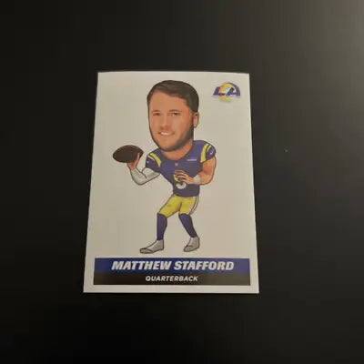 Matthew Stafford football card from 2021 Panini Stickers Los Angeles Rams NM-MT