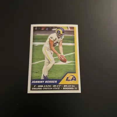 Johnny Hekker Los Angeles Rams 2021 Panini Stickers #518 NFL football card NM-MT