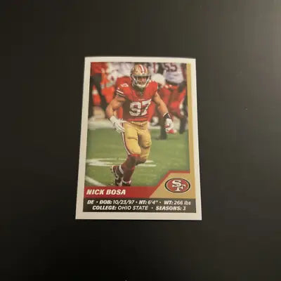 Nick Bosa San Francisco 49ers 2021 Panini Stickers #531 Football Card NM-MT