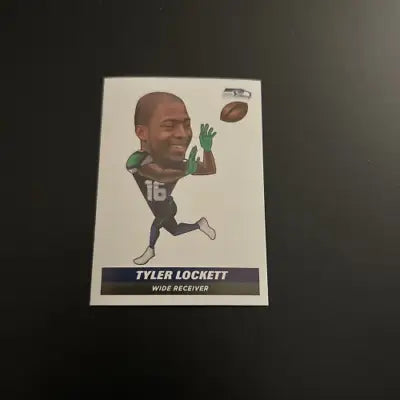 Tyler Lockett Illustrated 2021 Panini Stickers card for Seattle Seahawks fans