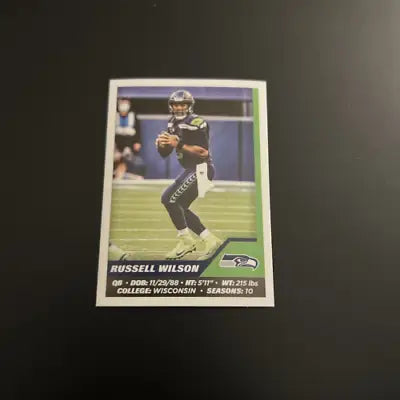 Russell Wilson 2021 Panini Stickers #539 Seattle Seahawks NFL Football Card NM-MT