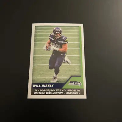 Will Dissly Seattle Seahawks football card from 2021 Panini Stickers #544 NM-MT