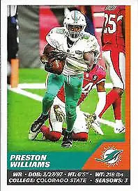 2021 Panini Stickers #63 Preston Williams Miami Dolphins NFL Football Card NM-MT