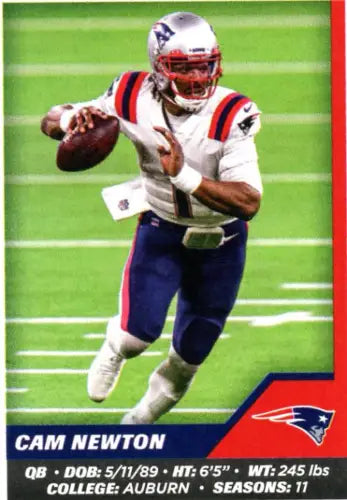 Cam Newton New England Patriots 2021 Panini Stickers #75 Football Card NM-MT