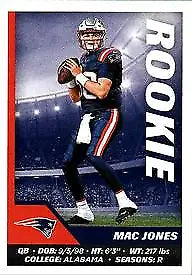 2021 Panini Stickers #76 Mac Jones Rookie card New England Patriots football collectible