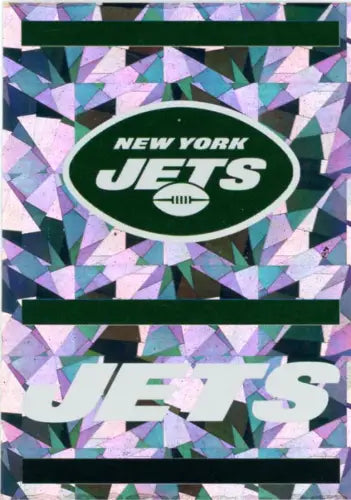 New York Jets logo sticker from 2021 Panini Stickers #87 NFL card NM-MT