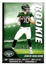 Zach Wilson Rookie Card from 2021 Panini Stickers #91 New York Jets NFL Football