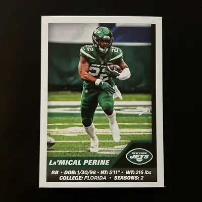 La’Mical Perine 2021 Panini Stickers New York Jets NFL Football Card NM-MT