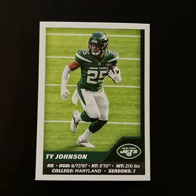 Ty Johnson 2021 Panini Stickers #93 New York Jets NFL Football Card NM-MT