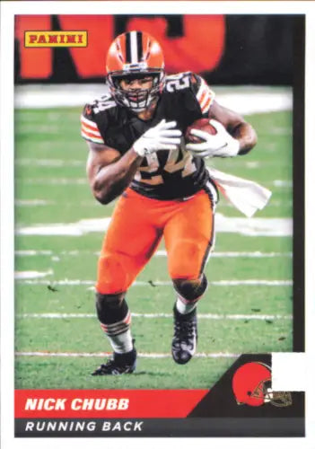 Nick Chubb football card from 2021 Panini Stickers Cards collection NFL collectible