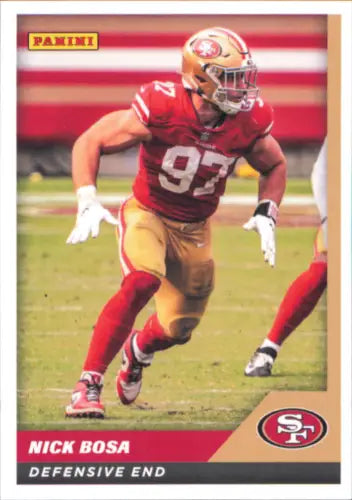 Nick Bosa 2021 Panini Stickers Cards #28 San Francisco 49ers NFL collectible