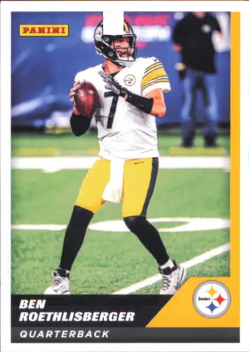 Ben Roethlisberger football card from 2021 Panini Stickers Cards #35 Pittsburgh Steelers