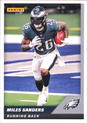 Miles Sanders Philadelphia Eagles Panini stickers card from 2021 collection