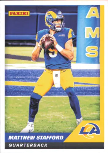 Matthew Stafford Los Angeles Rams Panini Stickers Cards #62 football card NM-MT