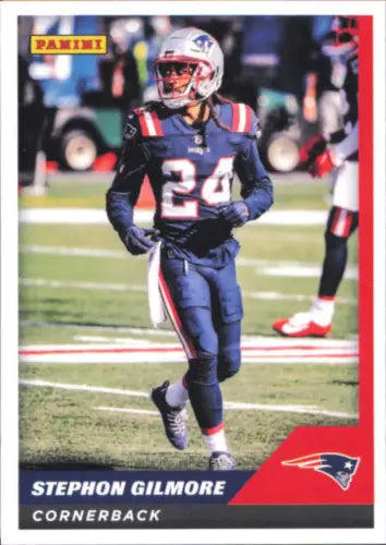 Stephon Gilmore football card from 2021 Panini Stickers Cards NFL collection