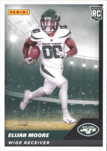 Elijah Moore rookie card from 2021 Panini Stickers Cards #72 New York Jets Football