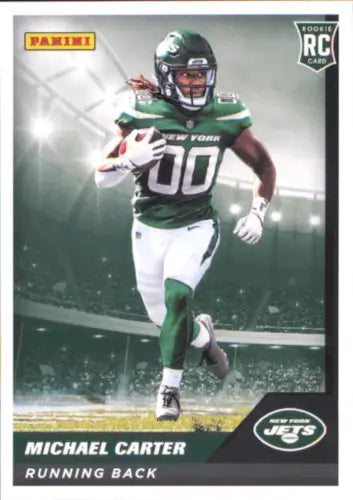 2021 Panini Stickers Cards #92 Michael Carter Rookie New York Jets NFL collectible card