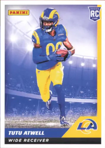 Tutu Atwell rookie card from 2021 Panini Stickers featuring Los Angeles Rams NM-MT