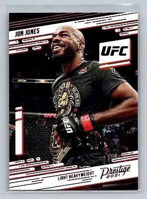 Jon Jones UFC trading card 2021 Prestige #78 in striking pink design