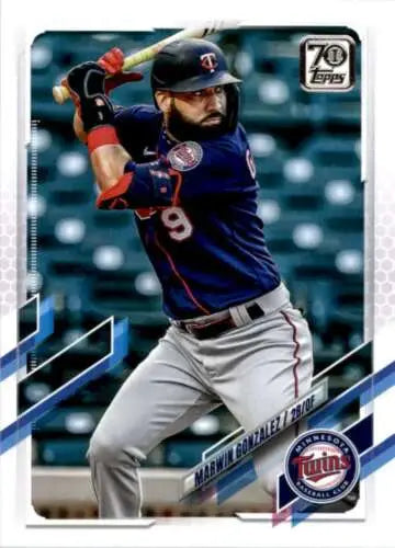 Marwin Gonzalez baseball card 2021 Topps #132 original gloss featuring Twins player