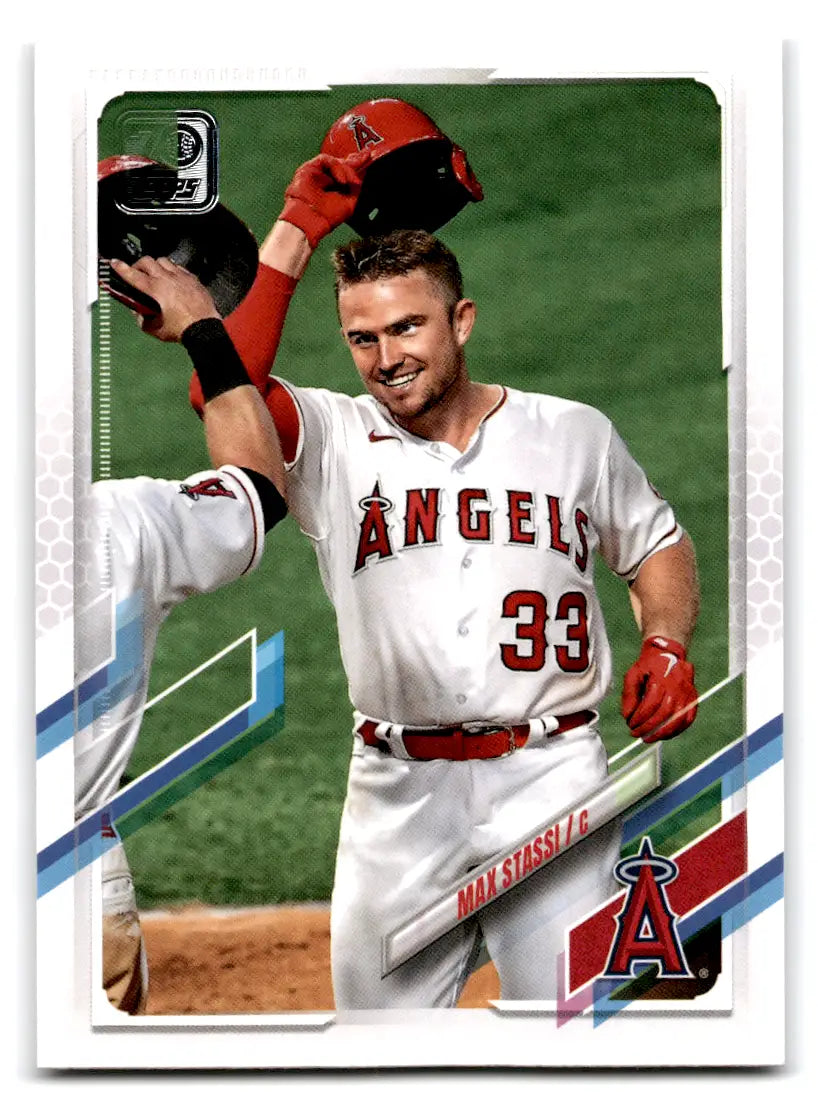 Max Stassi baseball card 2021 Topps #168 Angels original gloss collectible item